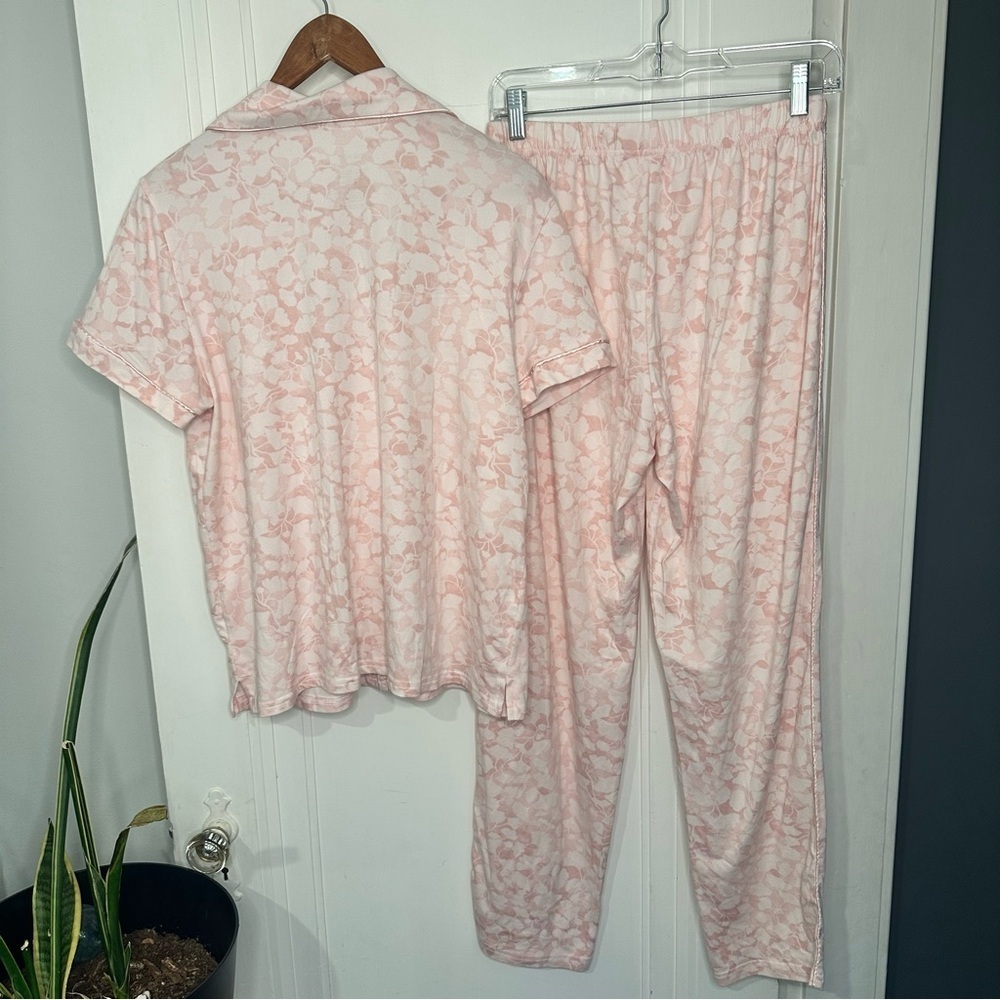 Nine West Cream Sleepwear Top and Pajama Pants Large - Picture 3 of 6